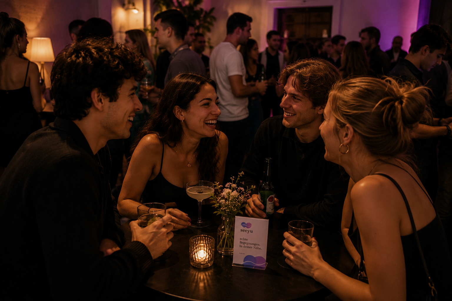 Gruppe von Freunden auf einer Party